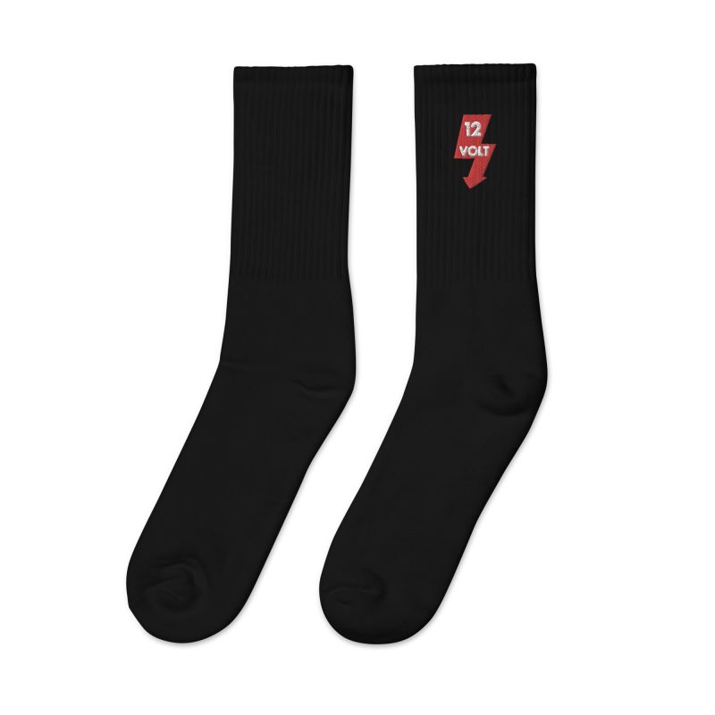 12 Volt Embroidered socks