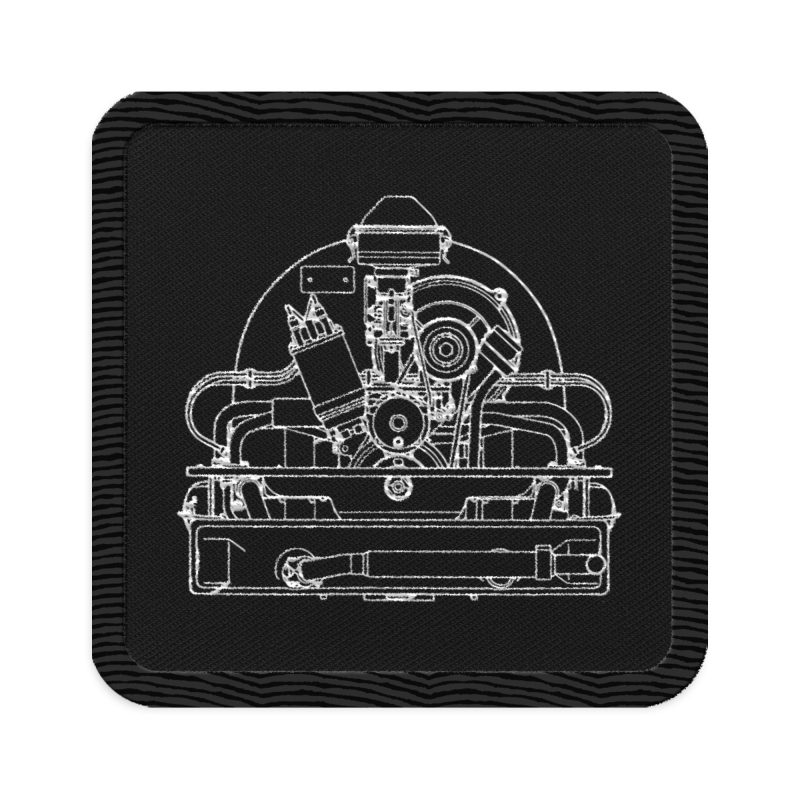 36hp Black Embroidered patches
