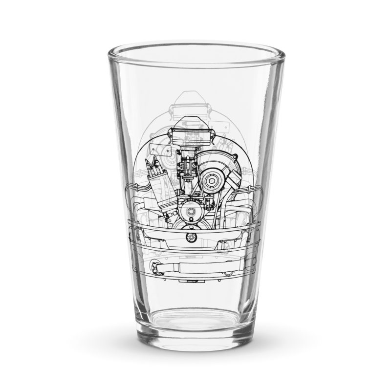 36hp Shaker pint glass