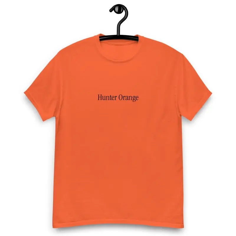 Hunter Orange Unisex classic tee - Image 4