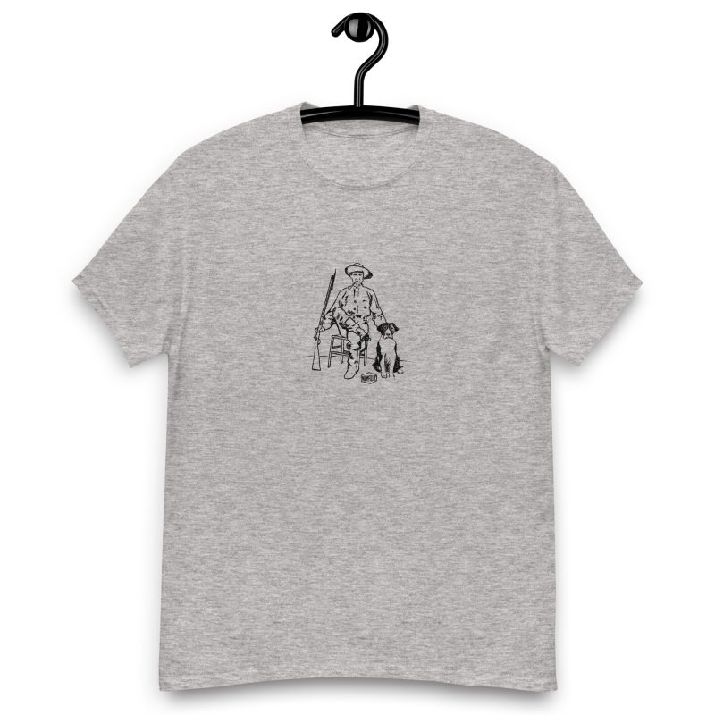 Hunter and his dog - hand drawn - Unisex classic tee - Image 2