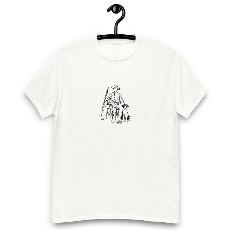 Hunter and his dog - hand drawn - Unisex classic tee - Image 5