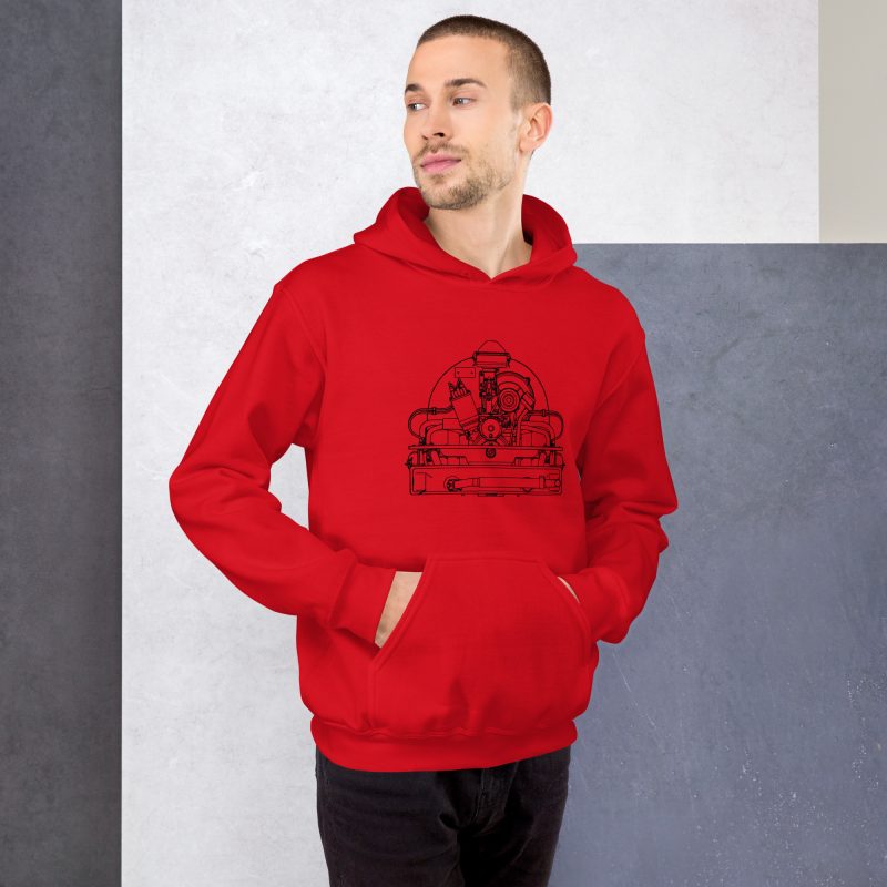 36hp Black Print Unisex Hoodie - Image 2
