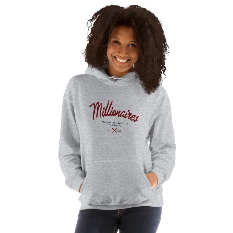 Pasadena Millionaires Baseball Club 1913 Unisex Hoodie - Image 5