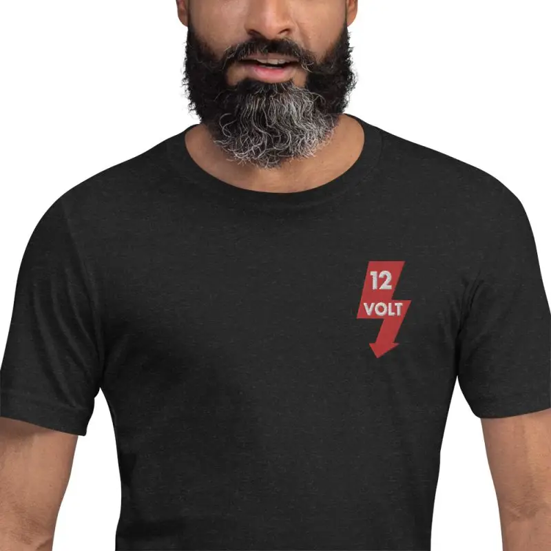 12 Volt Embroidered Unisex t-shirt - Image 4