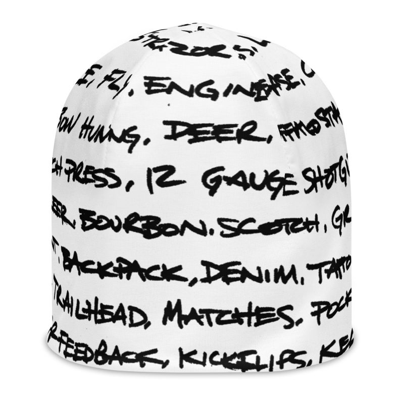 Handwriting All-Over Print Beanie