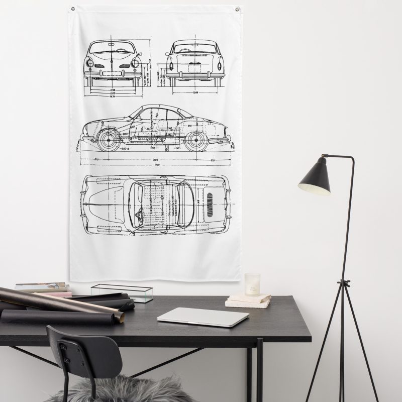 Ghia Blueprint Flag - Image 5