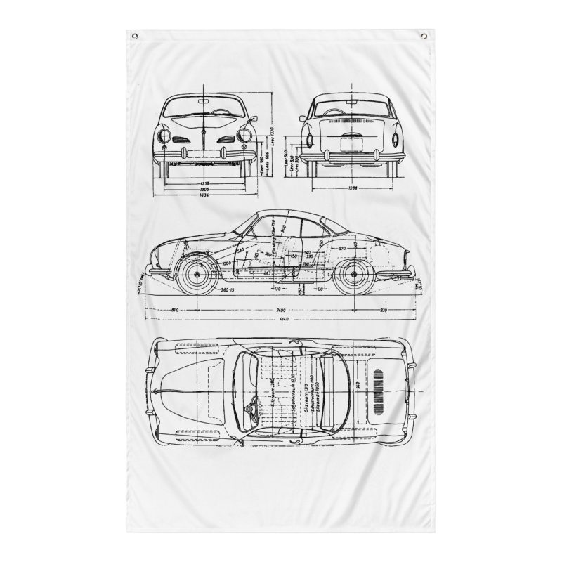 Ghia Blueprint Flag - Image 6
