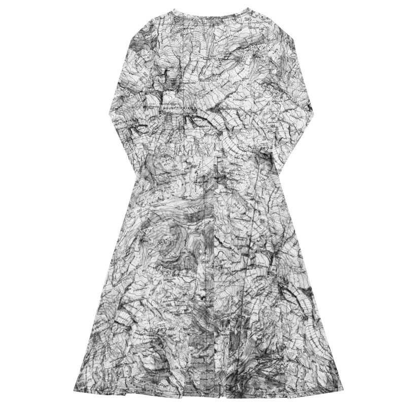 Mt. Rainier All-over print long sleeve midi dress - Image 10