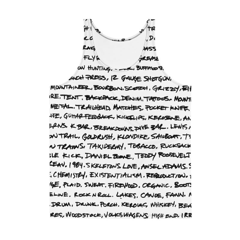 Handwriting Unisex Tank Top