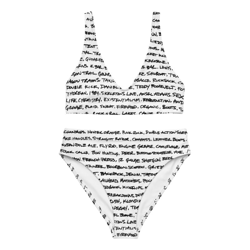 Handwriting Recycled high-waisted bikini - Image 11