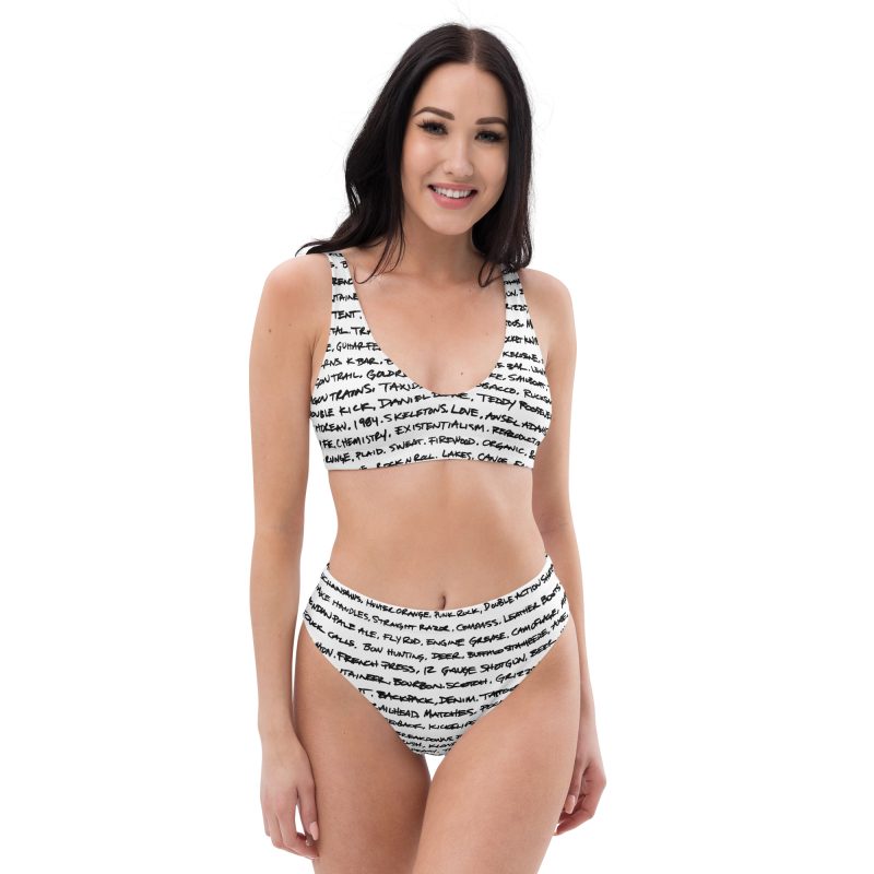 Handwriting Recycled high-waisted bikini - Image 9
