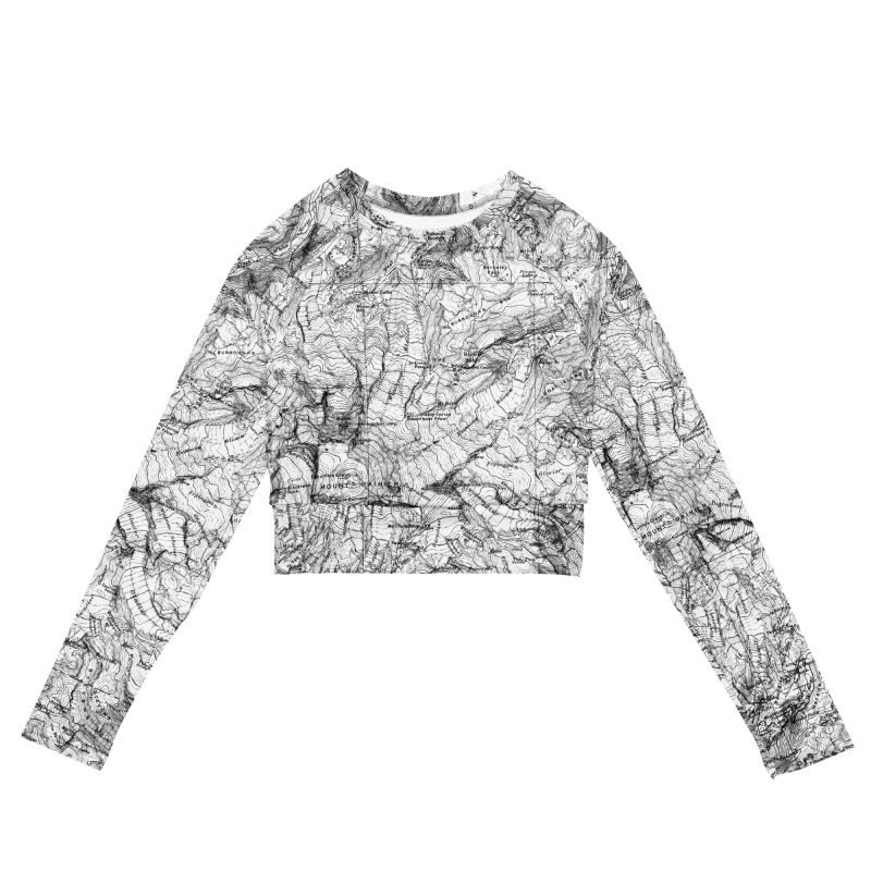 Mt. Rainier Recycled long-sleeve crop top