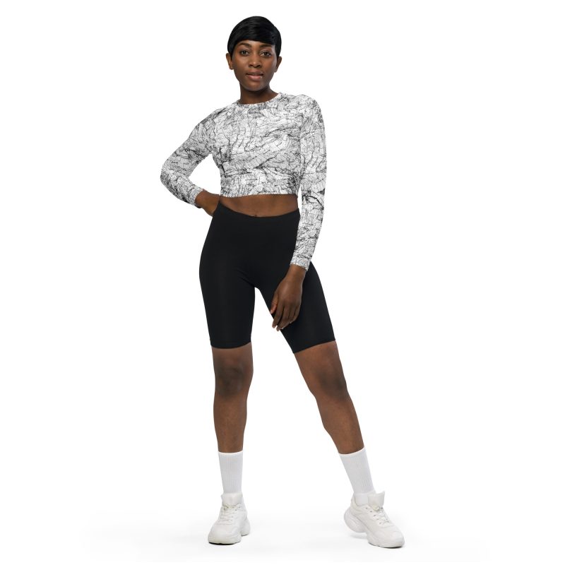 Mt. Rainier Recycled long-sleeve crop top - Image 6