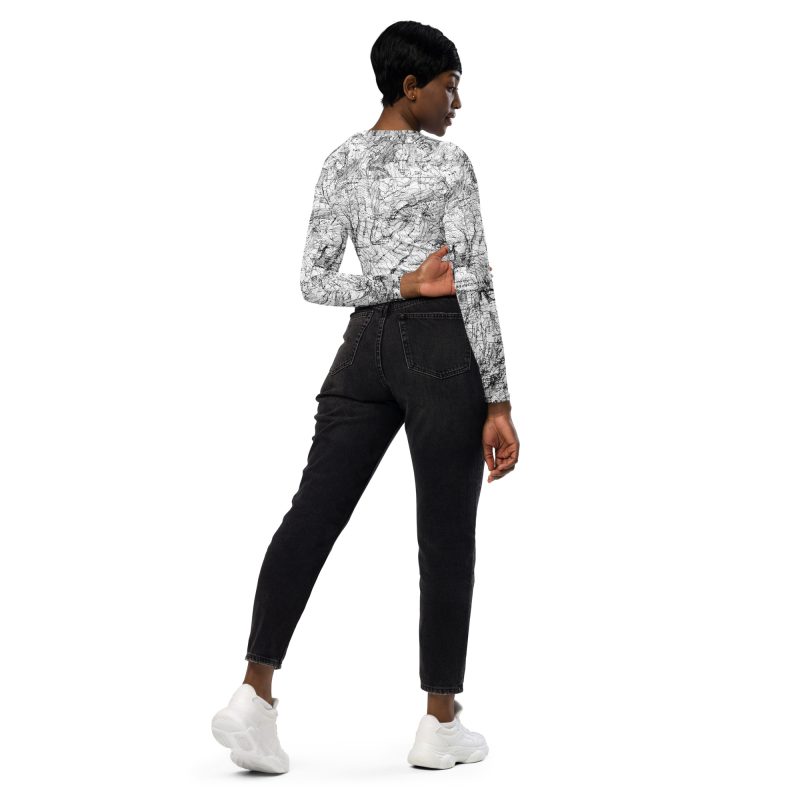 Mt. Rainier Recycled long-sleeve crop top - Image 2
