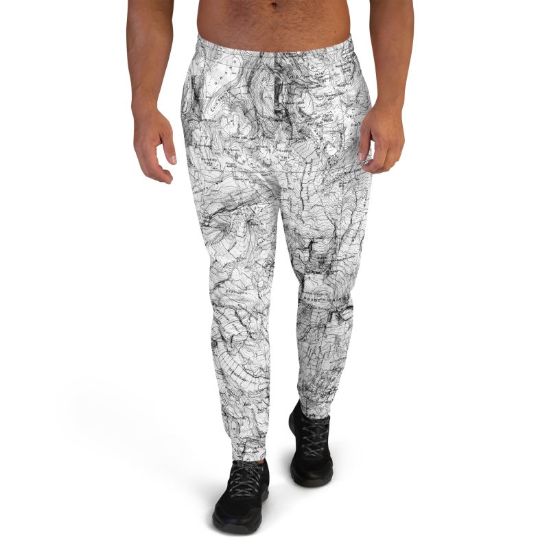 Mt. Rainier Topographic Map Men's Joggers - Image 3