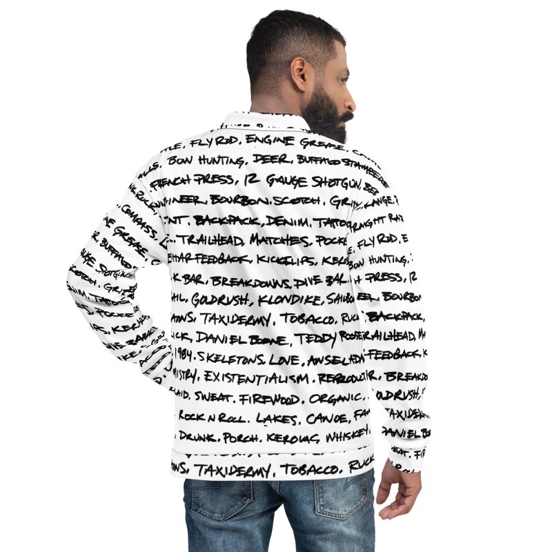 Handwriting Unisex Bomber Jacket - Image 6