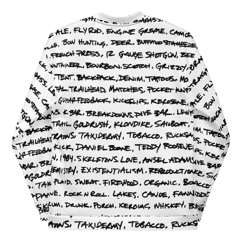 Handwriting Unisex Bomber Jacket - Image 7
