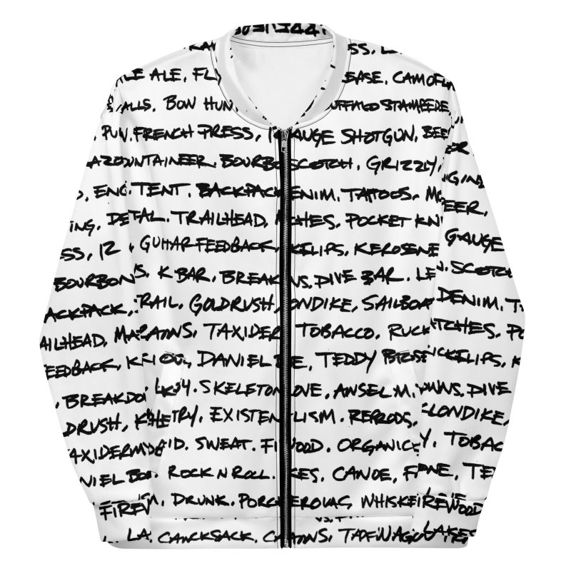 Handwriting Unisex Bomber Jacket