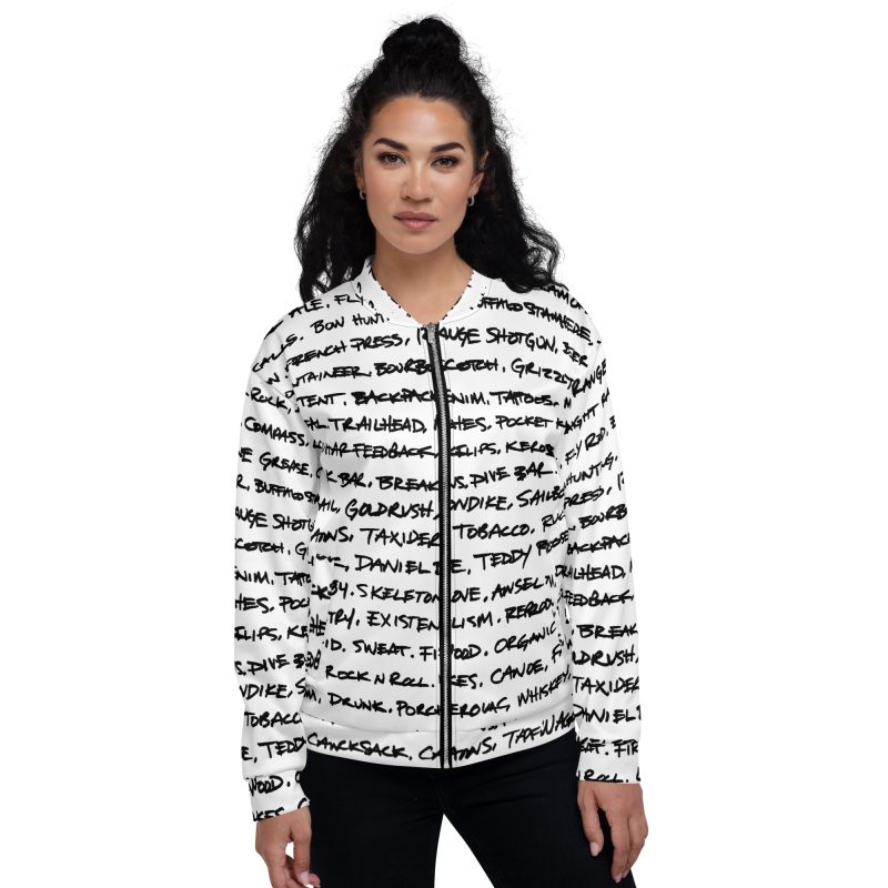 Handwriting Unisex Bomber Jacket - Image 3