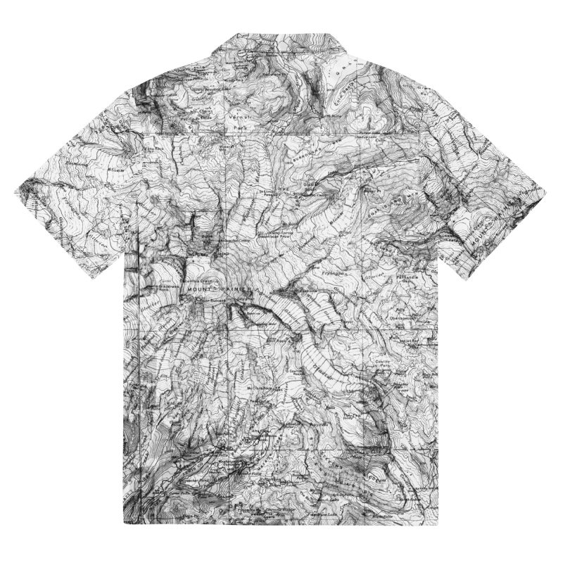 Mt Rainier Topographic Map Unisex button shirt - Image 4