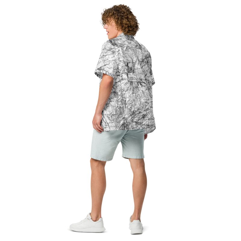 Mt Rainier Topographic Map Unisex button shirt - Image 5