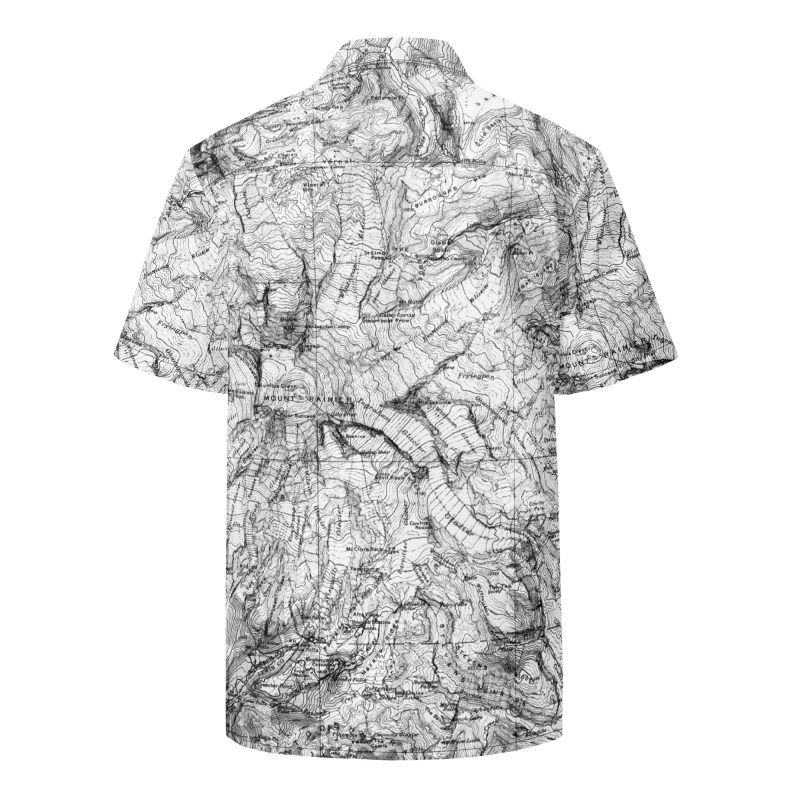 Mt Rainier Topographic Map Unisex button shirt - Image 12