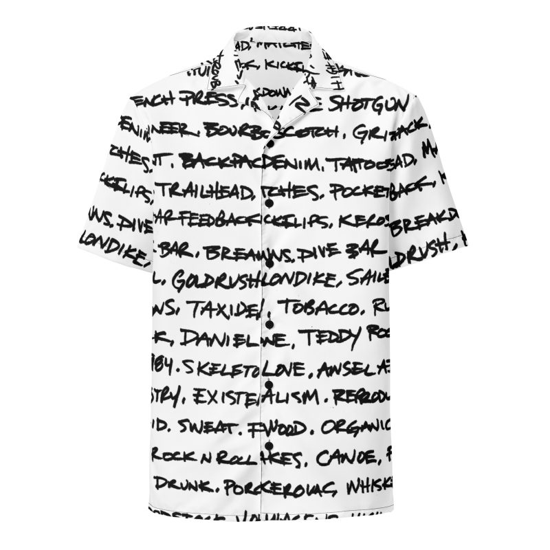 Handwriting Unisex button shirt