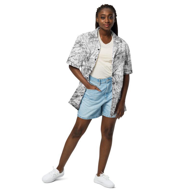 Mt Rainier Topographic Map Unisex button shirt - Image 8