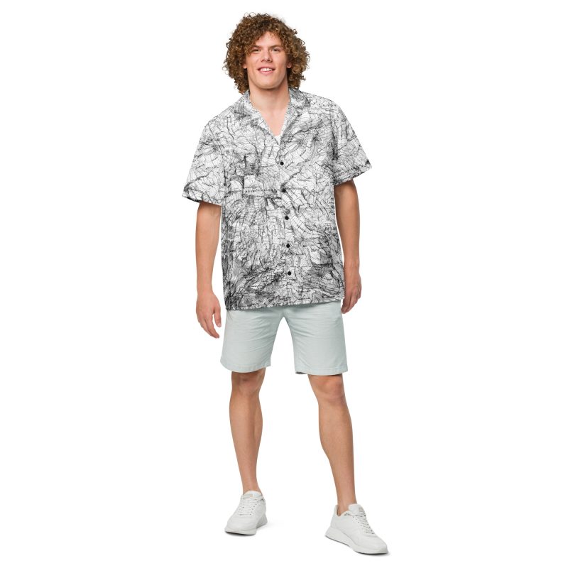 Mt Rainier Topographic Map Unisex button shirt - Image 9