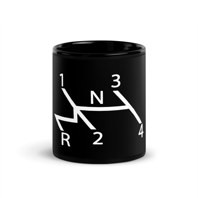 Aircooled Shift Stick Diagram Black Glossy Mug