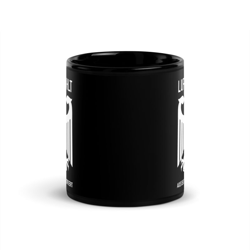 Luftgekühlt Aus Deutschland Importiert / Aircooled Imported from Germany Black Glossy Mug - Image 3
