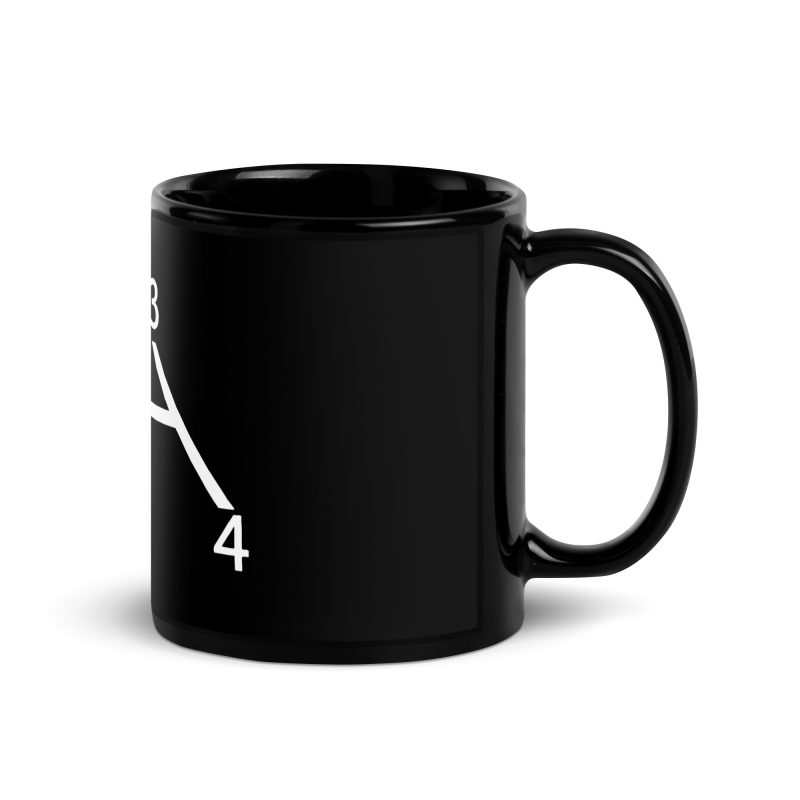 Aircooled Shift Stick Diagram Black Glossy Mug - Image 2