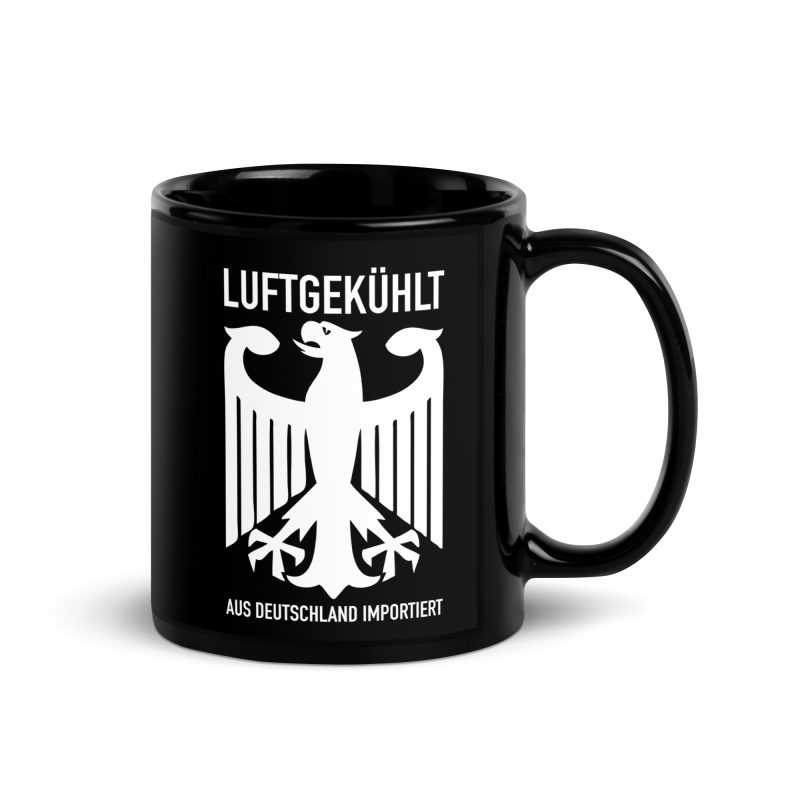 Luftgekühlt Aus Deutschland Importiert / Aircooled Imported from Germany Black Glossy Mug
