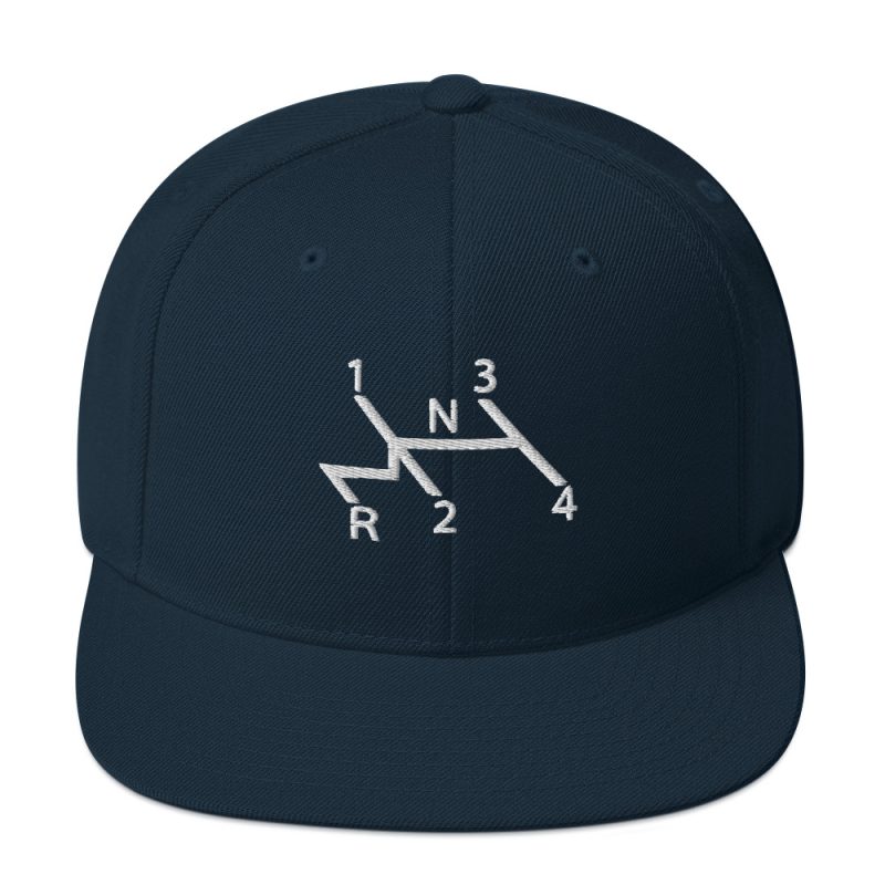 Aircooled Stick Shift Diagram Embroidered Snapback Hat