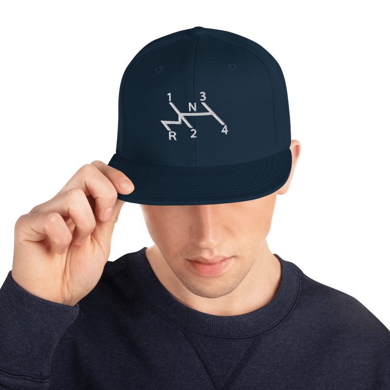 Aircooled Stick Shift Diagram Embroidered Snapback Hat - Image 3