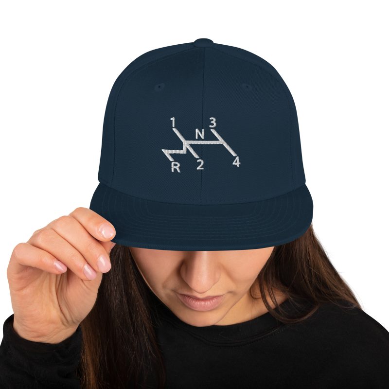Aircooled Stick Shift Diagram Embroidered Snapback Hat - Image 5