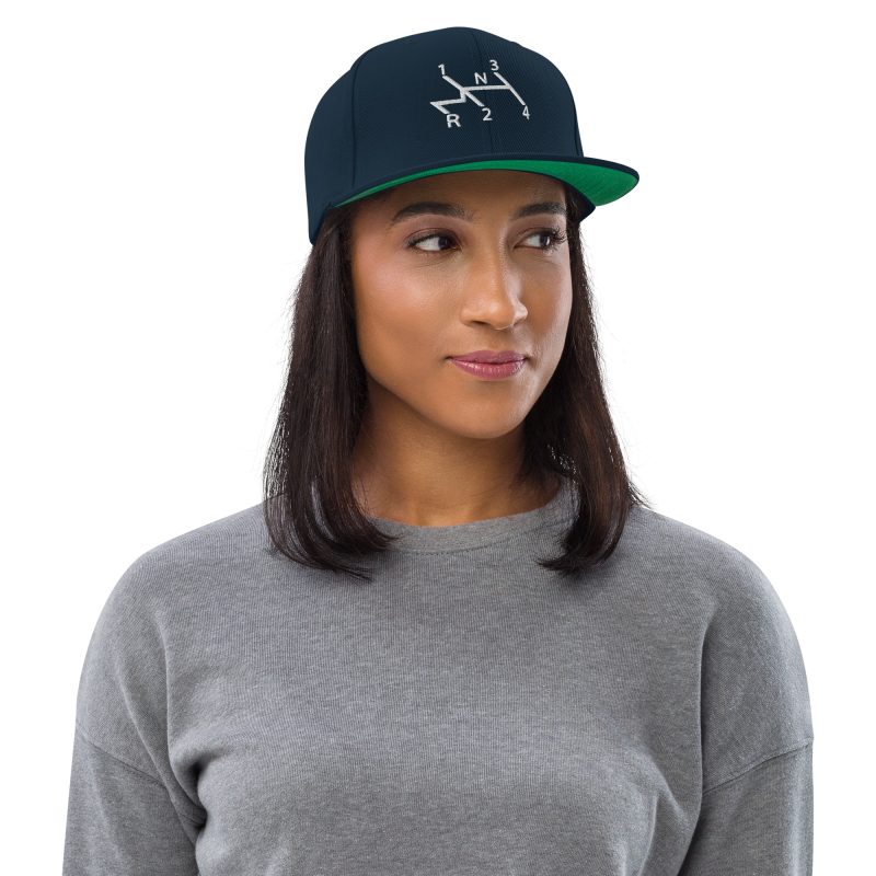 Aircooled Stick Shift Diagram Embroidered Snapback Hat - Image 6