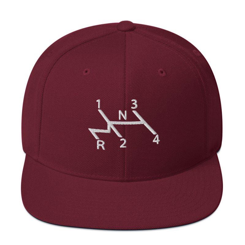 Aircooled Stick Shift Diagram Embroidered Snapback Hat - Image 28