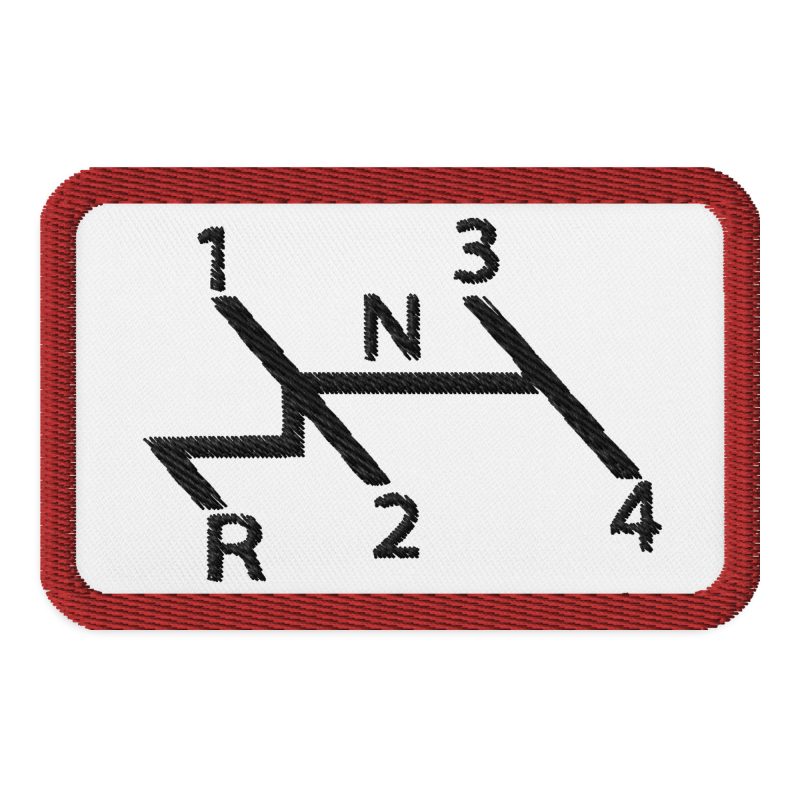 Aircooled Stick Shift Diagram Embroidered patches