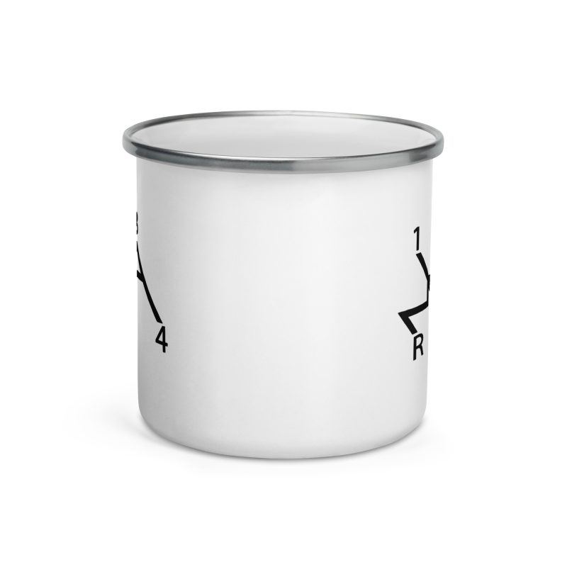 Aircooled Stick Shift Diagram Enamel Mug - Image 5