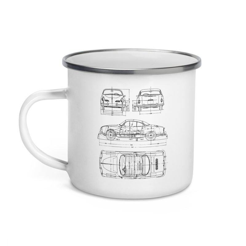 Ghia Blueprint Enamel Mug