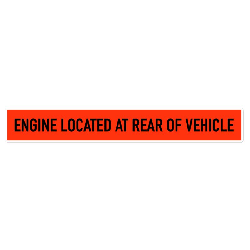 Engine located at rear of vehicle Bubble-free stickers - Image 4