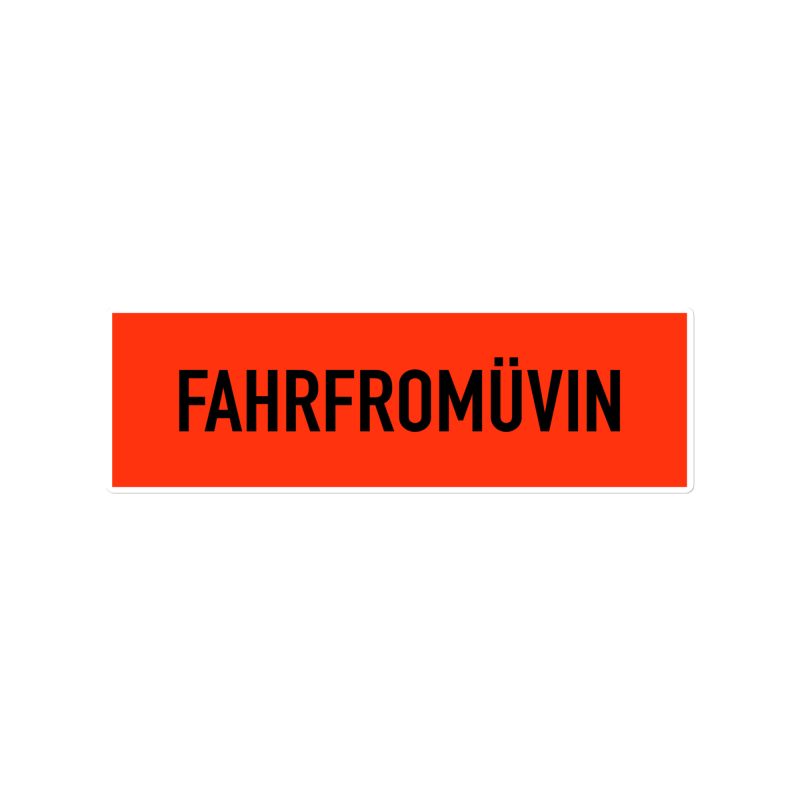 Fahrfromüvin Bubble-free stickers - Image 4