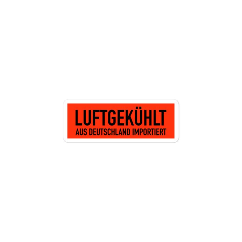 Luftgekühlt Aus Deutschland Importiert / Aircooled Imported from Germany Bubble-free stickers
