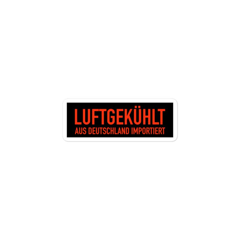 Luftgekühlt Aus Deutschland Importiert / Aircooled Imported from Germany Bubble-free stickers