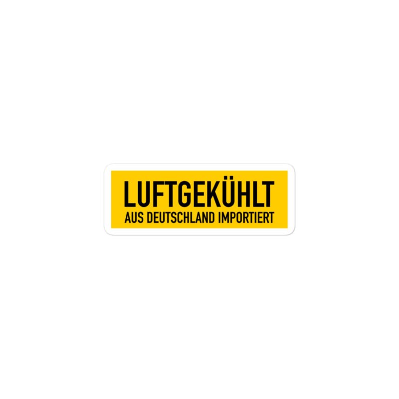 Luftgekühlt Aus Deutschland Importiert / Aircooled Imported from Germany Bubble-free stickers