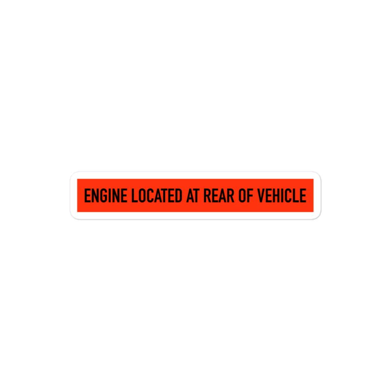 Engine located at rear of vehicle Bubble-free stickers - Image 2