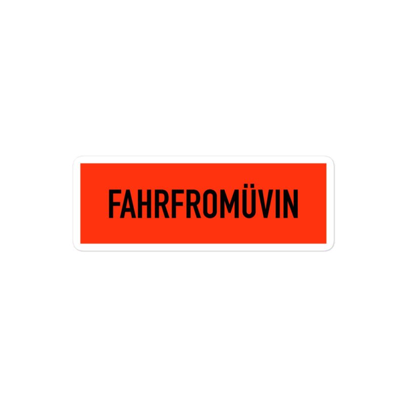 Fahrfromüvin Bubble-free stickers - Image 2