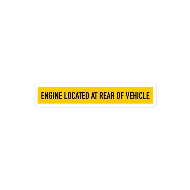 Engine located at rear of vehicle Bubble-free stickers - Image 2